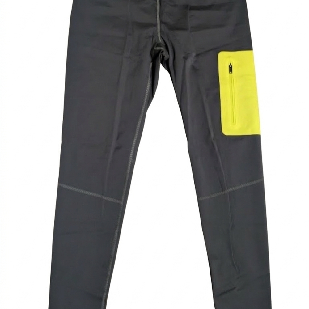 The North Face Womens Winter Warm High Rise Tights M Medium Grey Yellow Gorpcore
